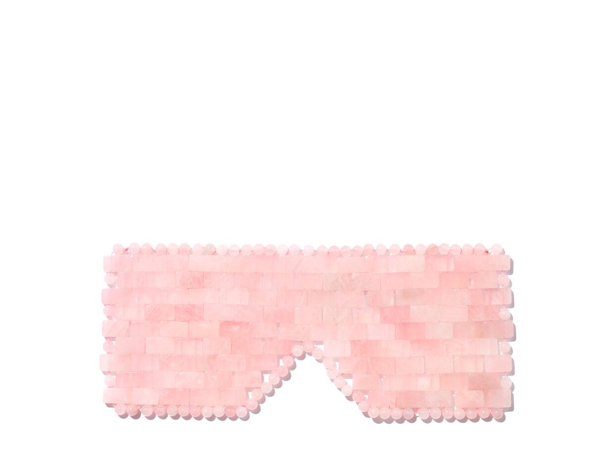 Gemstone Rose Quartz Eye Mask