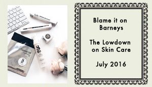 A picture of some makeup products and a frame with the words " blame it on barney "