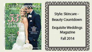 A couple is standing in front of the wedding magazine.