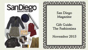 A san diego magazine cover with the fashion section.