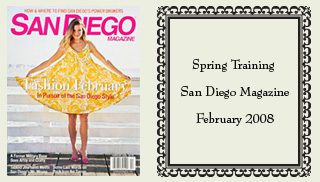sdmag208 A woman in yellow dress on the cover of san diego magazine.