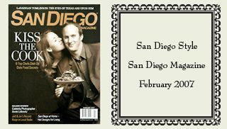 sdmagfeb07 A picture of san diego magazine cover with a man and woman.