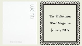 wantjan07 A white book with black border and words
